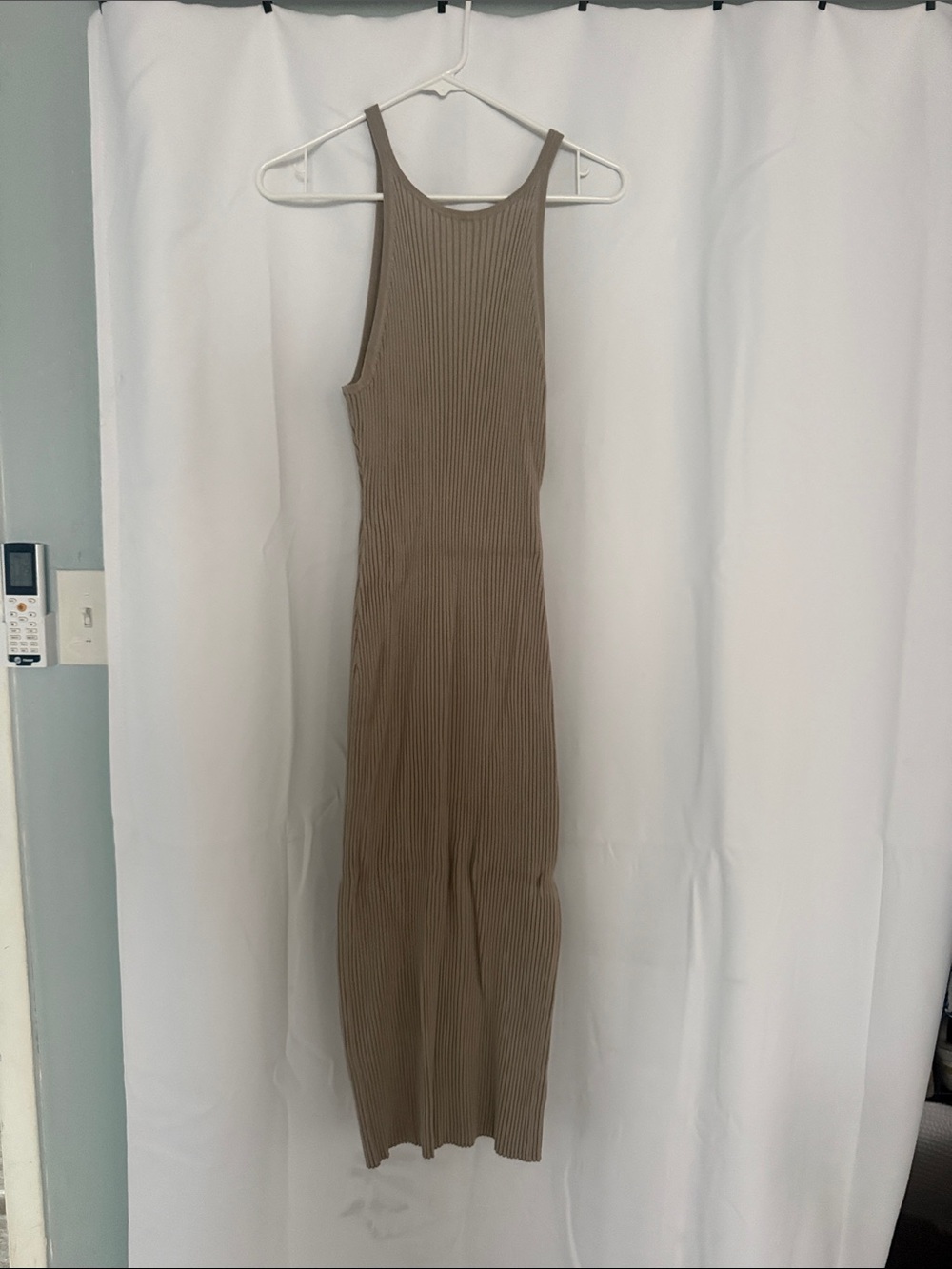 H&M fitted calve length ribbed dress size M